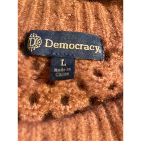 Democracy Open Weave Sweater LARGE (3666) - Picture 4 of 9